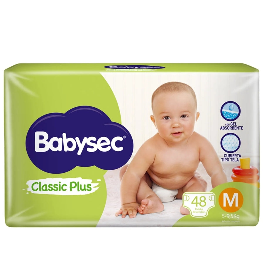 Pañales Babysec Classic plus M x48
