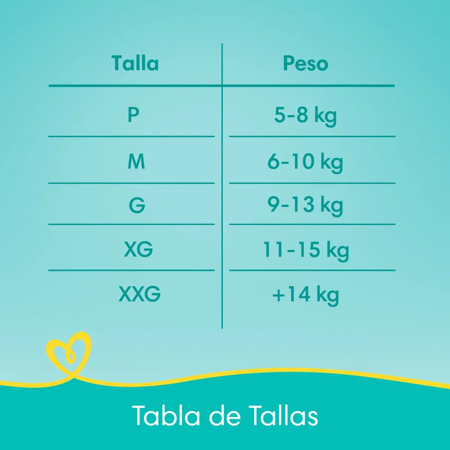 Pañales Pampers confort sec XG x54