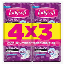 Toallas femeninas Ladysoft Ultra tela seca x32