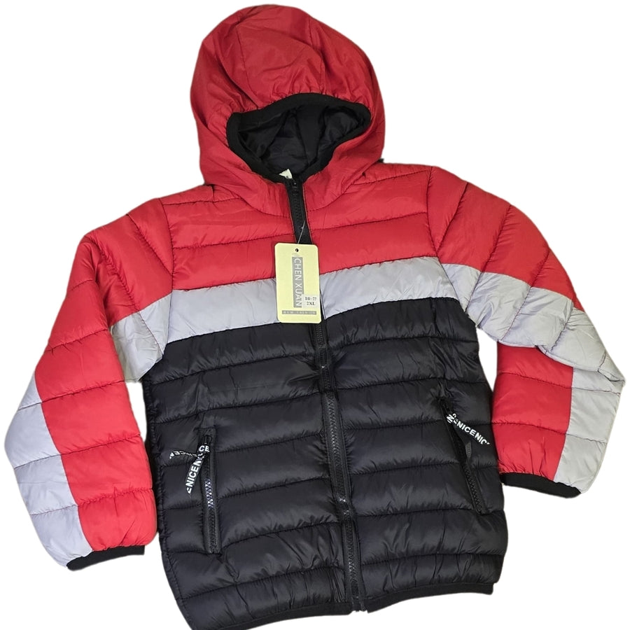 Campera puffer con corderito para niños