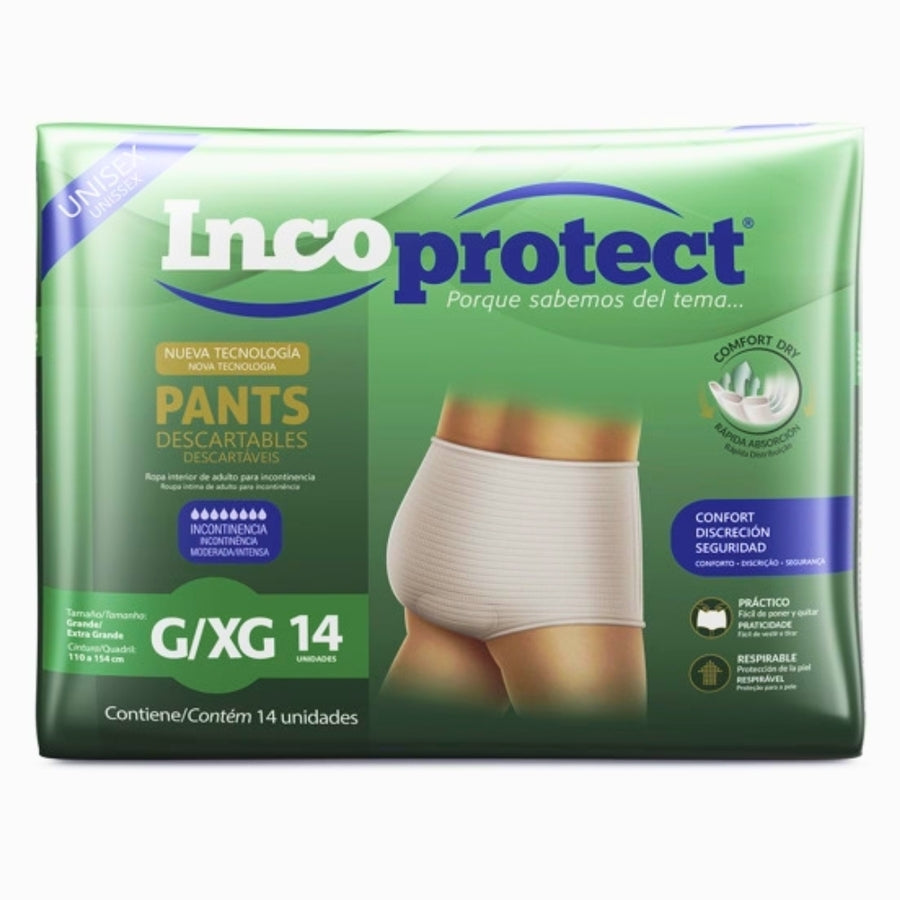 Pañales Incoprotect pant  G/XG x14