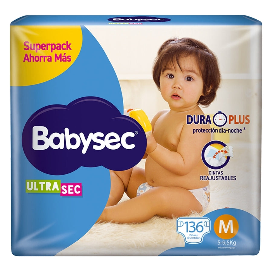 Pañales Babysec Ultra sec M x136