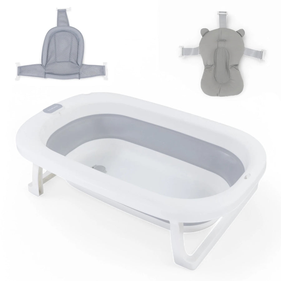 Bañera Plegable con almohadon y reductor gris Bebesit