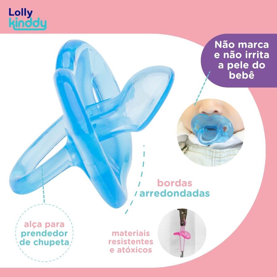 Chupete  Silicona Lolly T1 azul