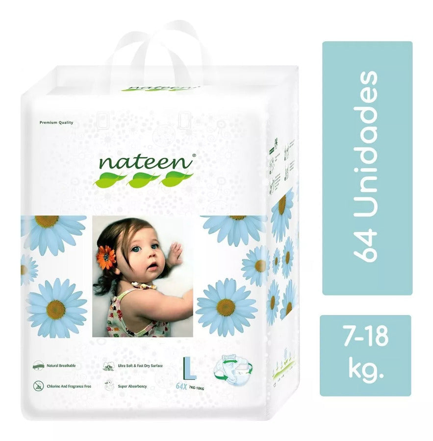Pañales Nateen premium L x64