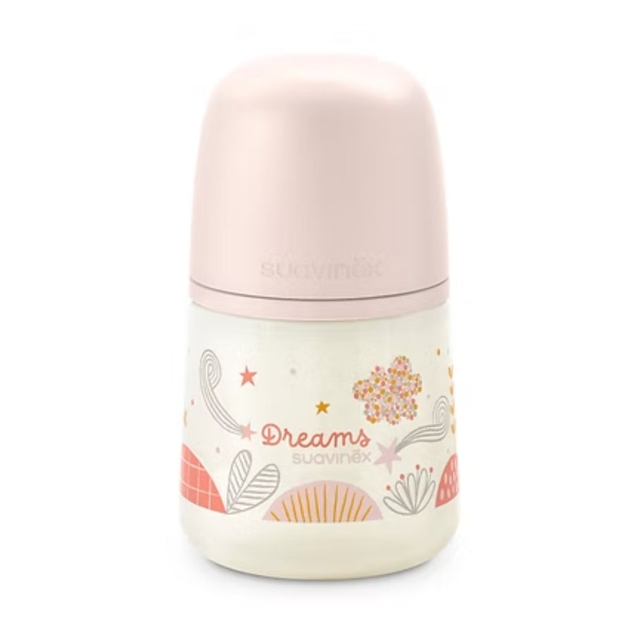 Biberón 0-6m/ 150ml tetina anatómica - Dreams rosa Suavinex