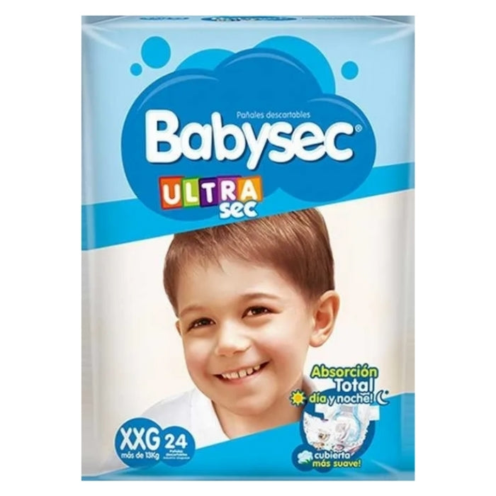 Pañales Babysec Ultra sec XXG x24