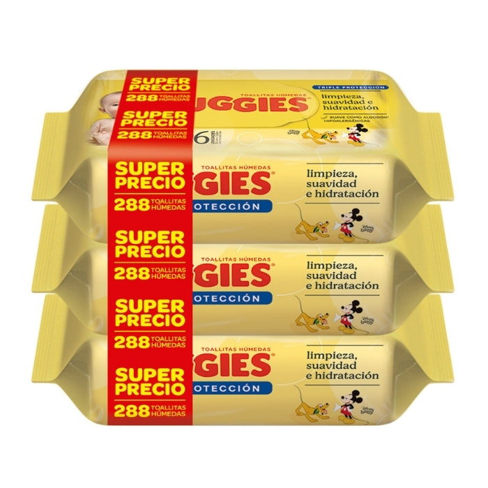 Toallitas humedas huggies triple proteccion 288 unid