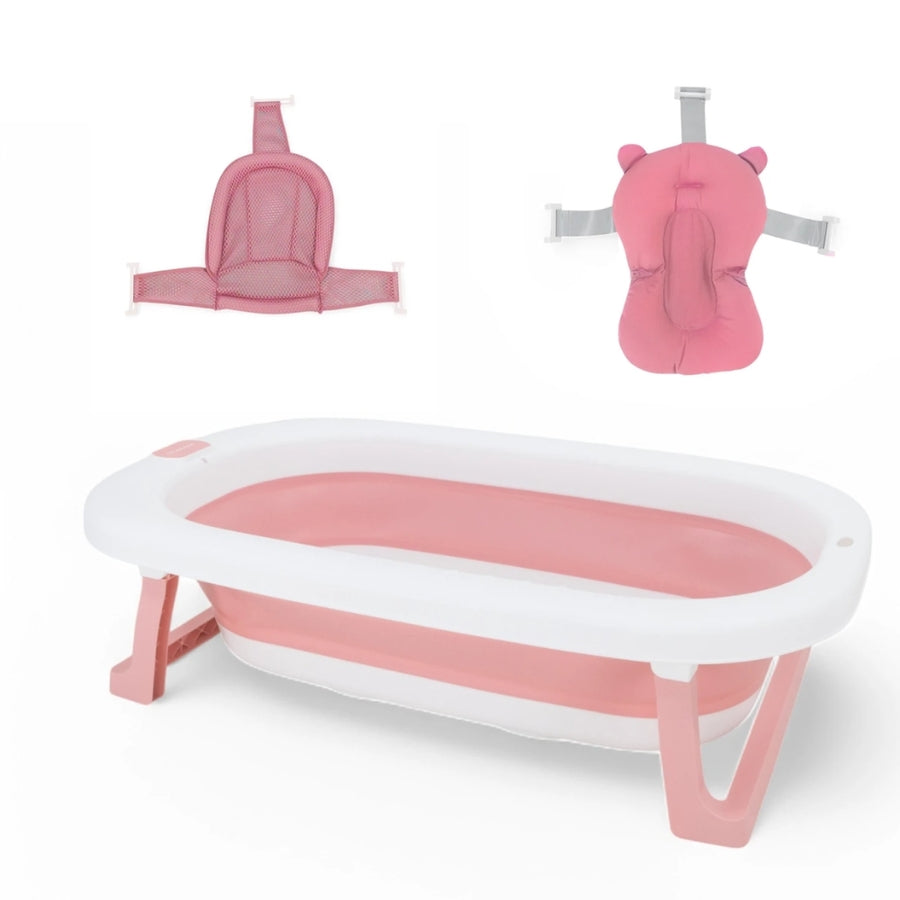 Bañera Plegable con Almohadon y Reductor Rosa Bebesit