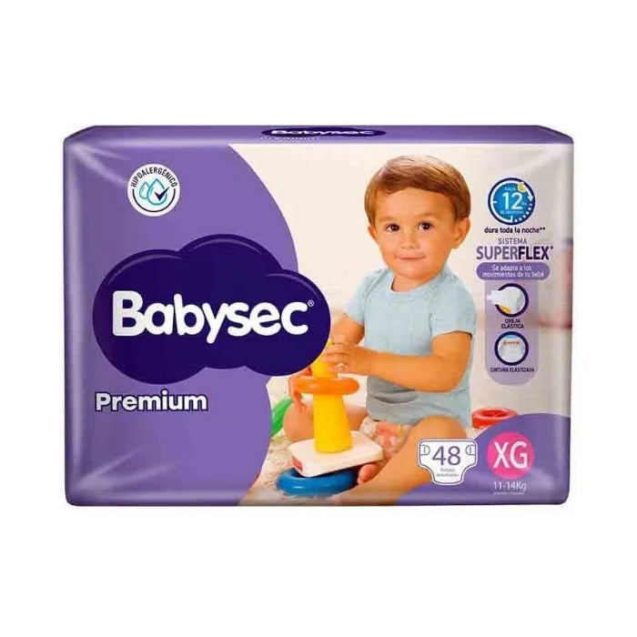 Pañales Babysec Premium XG x48