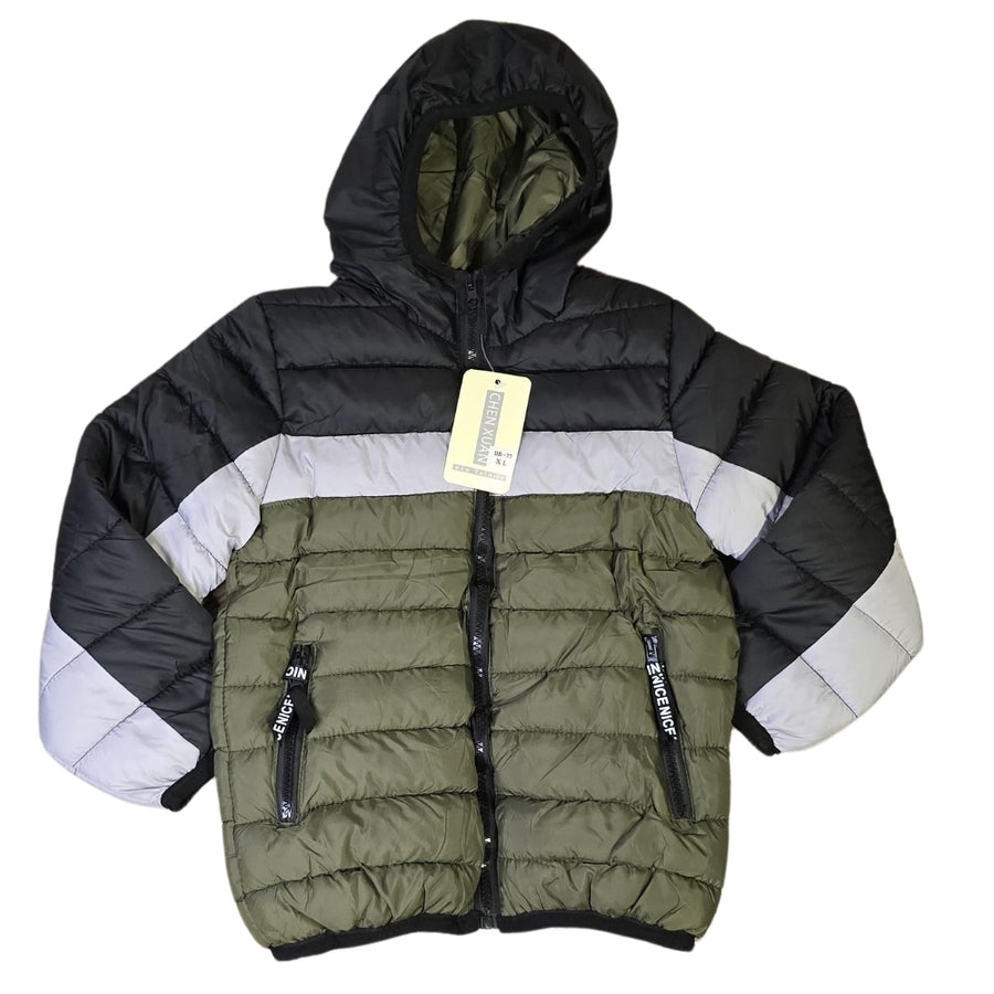 Campera puffer con corderito para niños