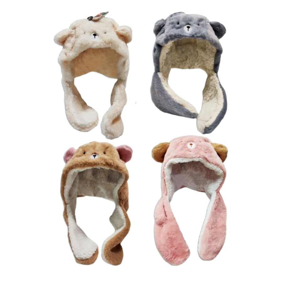 Gorro bufanda juvenil de peluche osito