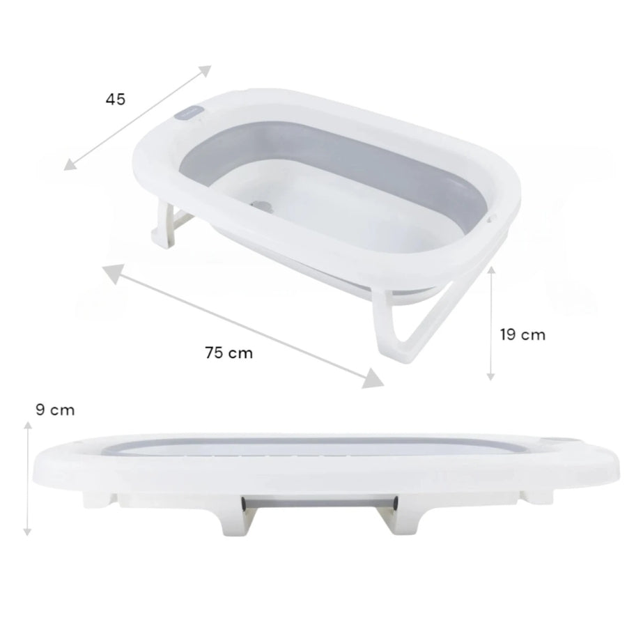 Bañera Plegable con almohadon y reductor gris Bebesit