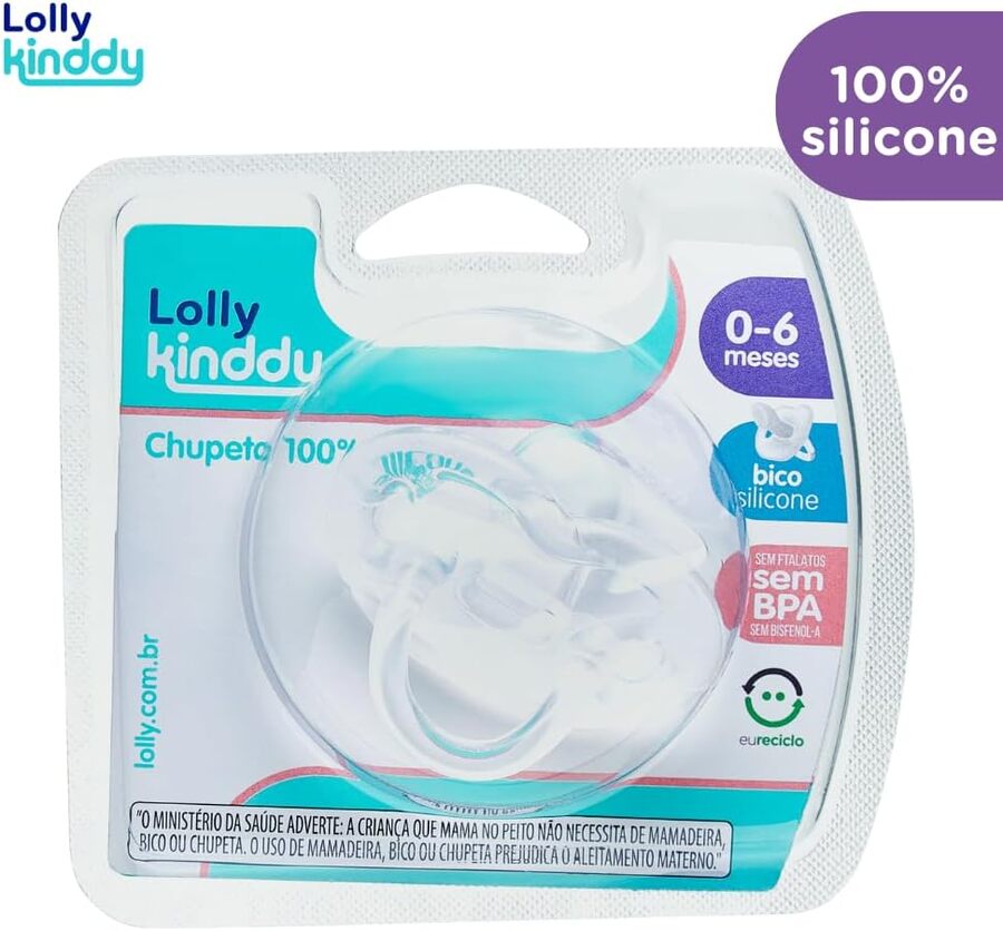 Chupete silicona Lolly T1 transparente