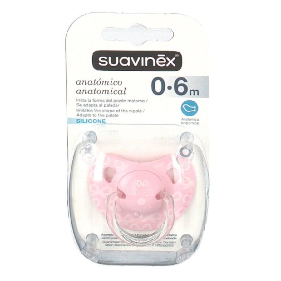 Chupete Suavinex Anatómico 0-6 meses rosa