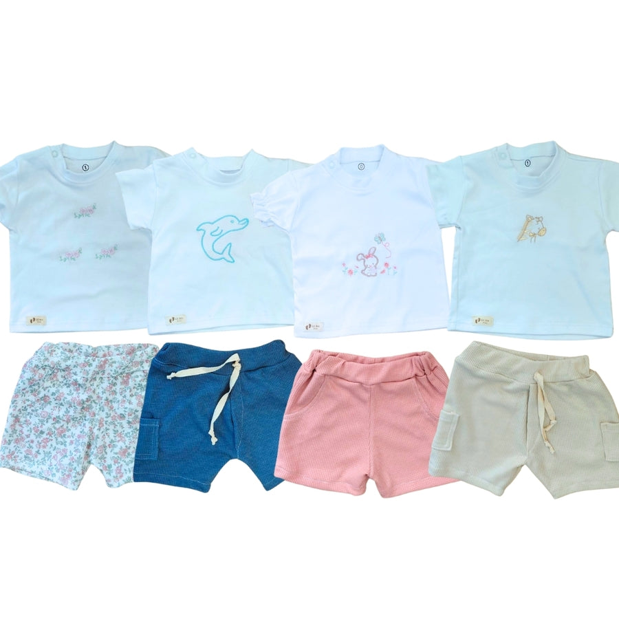 Conjunto short y busito bordado Gema Kids