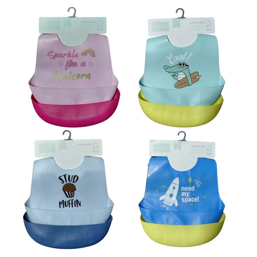 Baberos de silicona x2