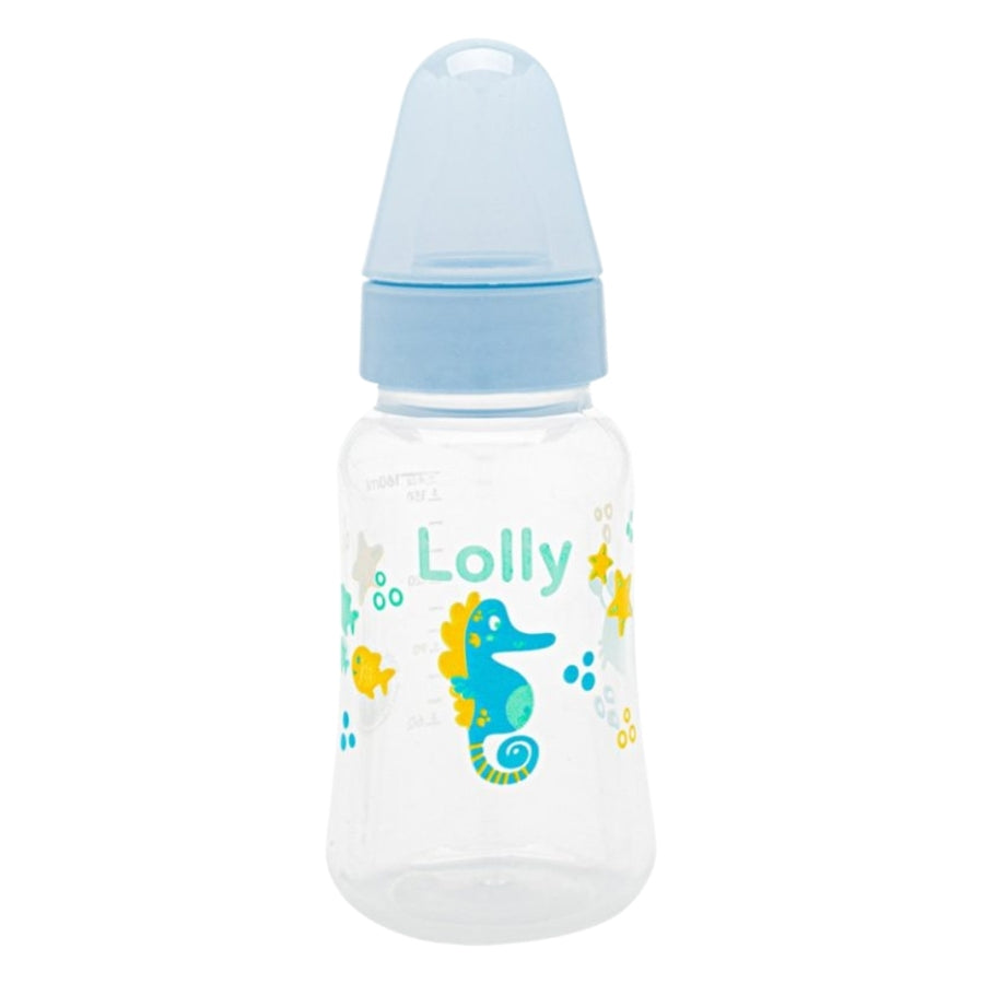 Mamadera biberón Océano c/teti natural silc azul 160ml Lolly