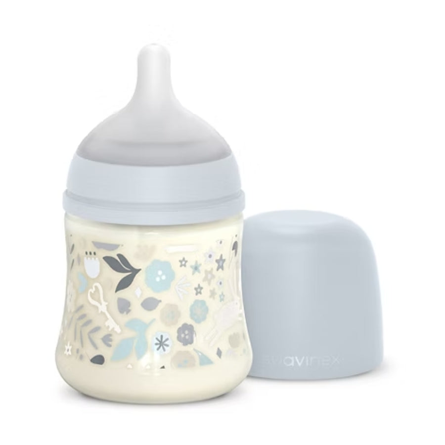 Biberón Suavinex 0-3m 150ml t. fisiologica-Wonderland azul