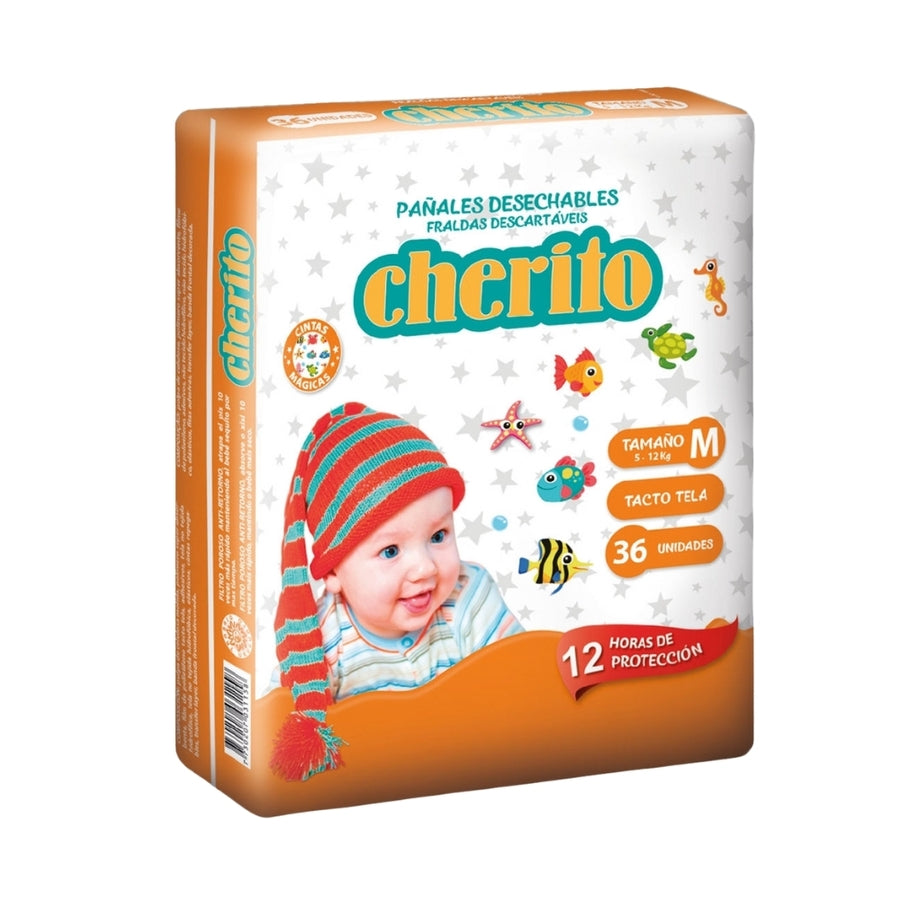 Pañales  Cherito talle M x36