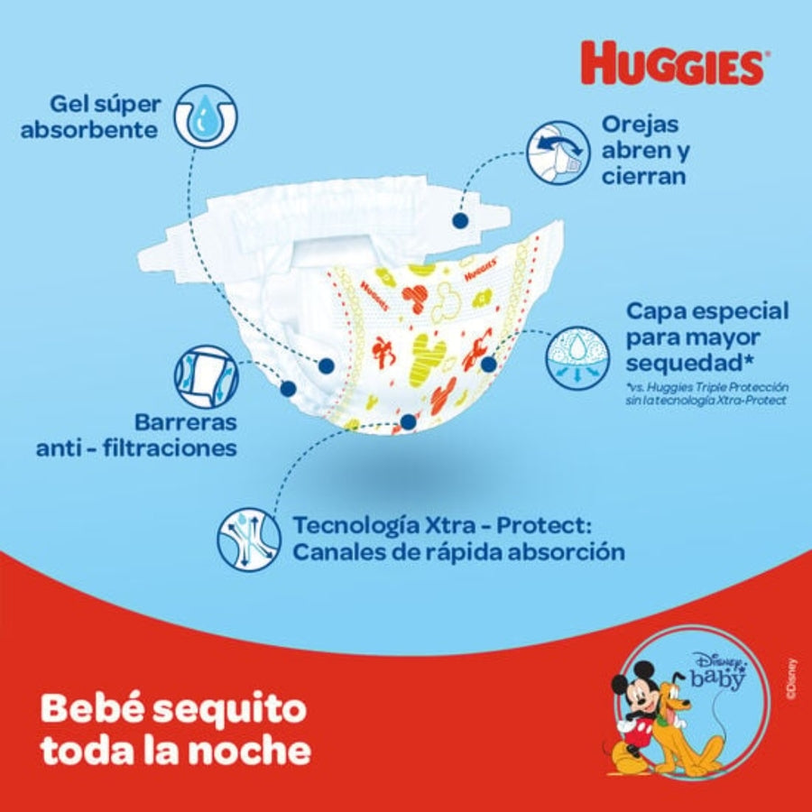Pañales huggies protec plus M *68