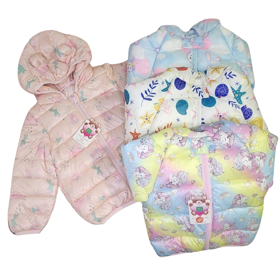 Campera puffer con diseños