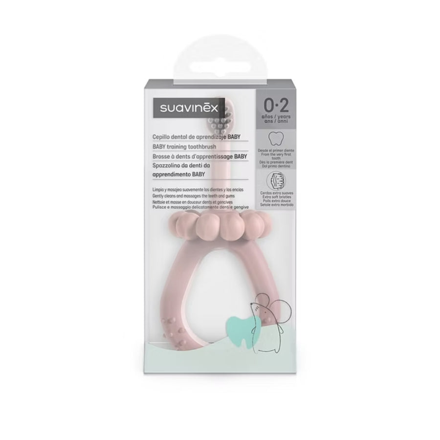 Cepillos dental de aprendizaje Suavinex 0-2 años rosa
