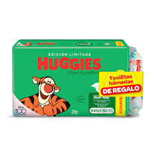 Pañales huggies flexi confort XXG *50 c/toallitas