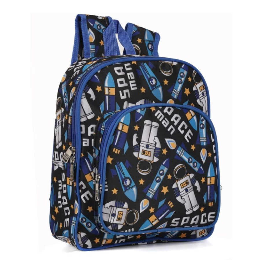 Mochila Bonus Azul Kids 1 cierre con bolsillo al frente
