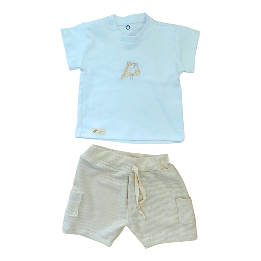 Conjunto short y busito bordado Gema Kids