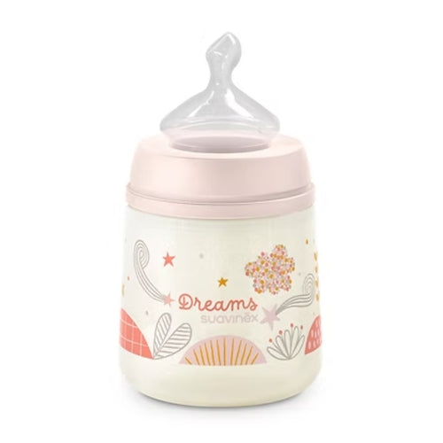 Biberón 0-6m/ 150ml tetina anatómica - Dreams rosa Suavinex