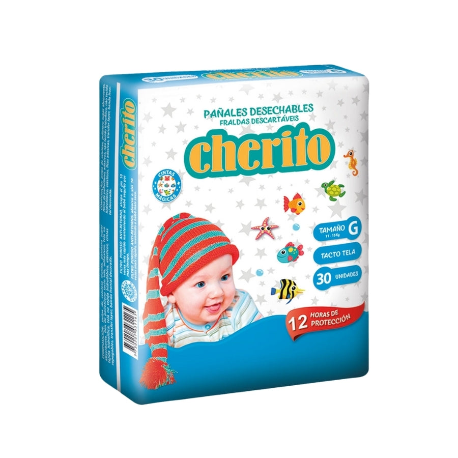 Pañales  Cherito talle G x30