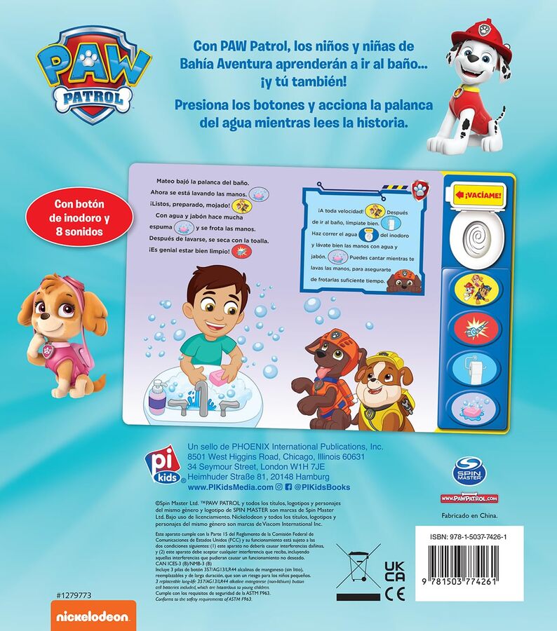 Libro Al baño con PAW Patrol !