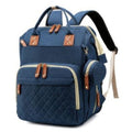 Mochila maternal convertible con cambiador. Azul