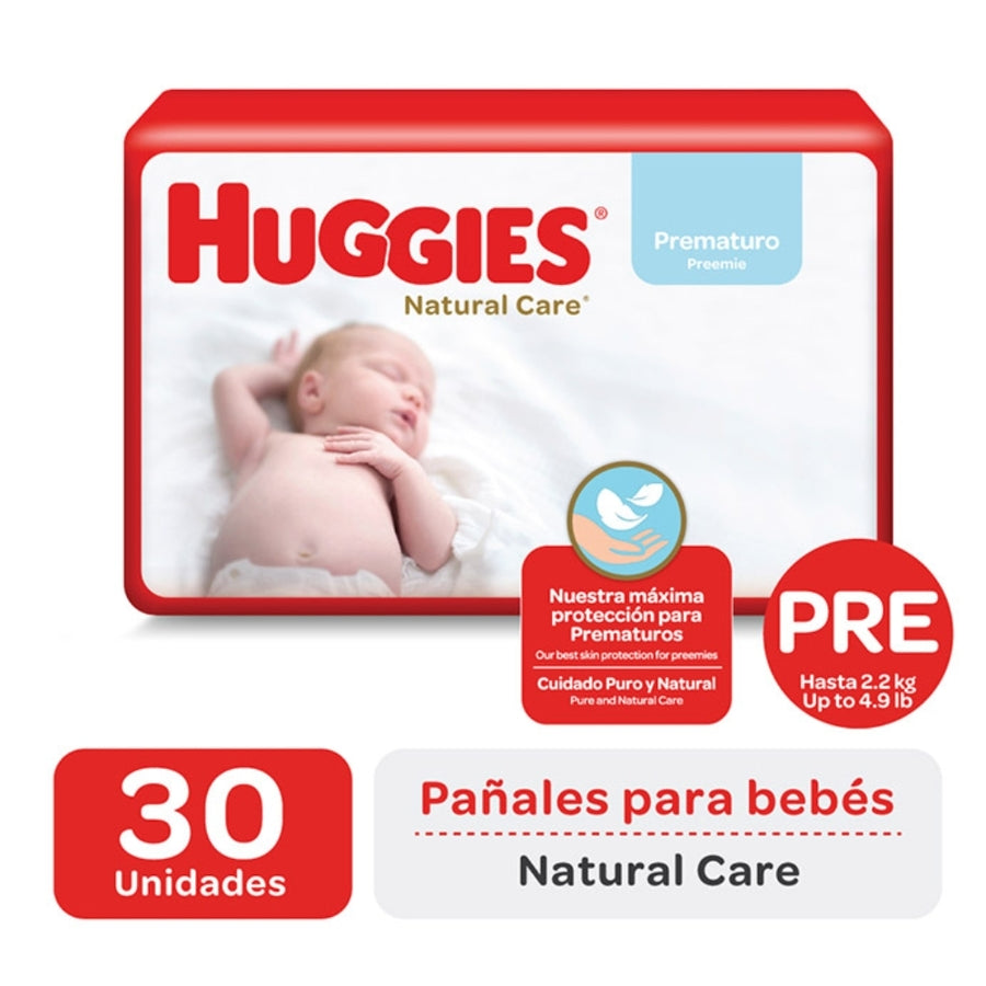 Pañales huggies supreme care prematuro x30