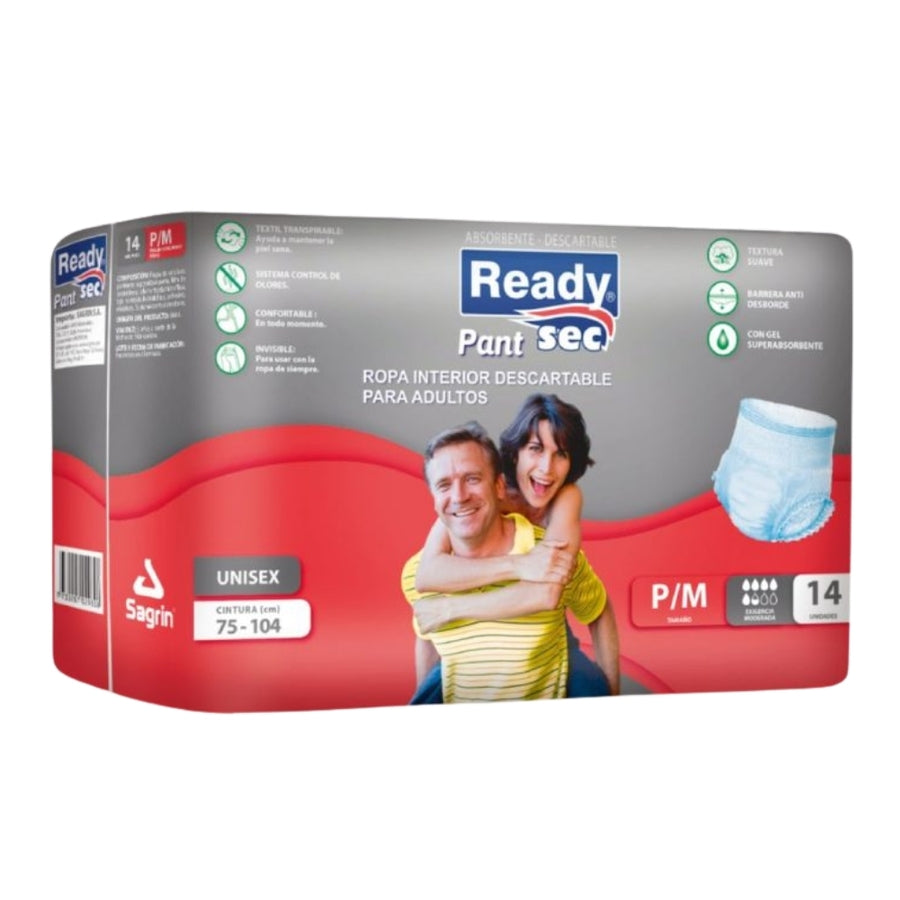 Pañales Ready pant P/M x14