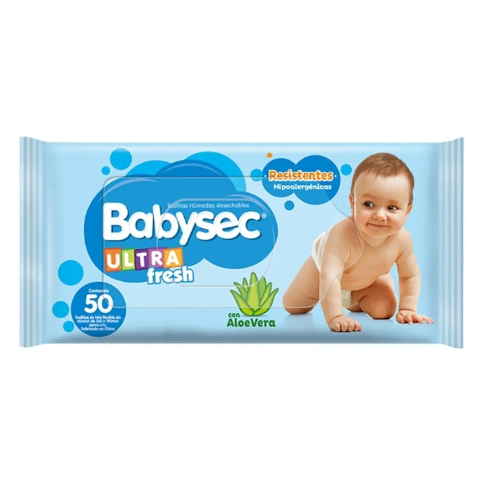 Toallitas humedas Babysec Ultra x50
