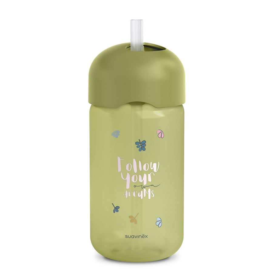 Vaso Suavinex con pajita verde