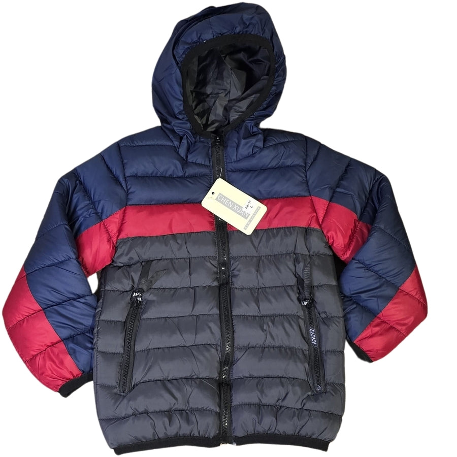 Campera puffer con corderito para niños