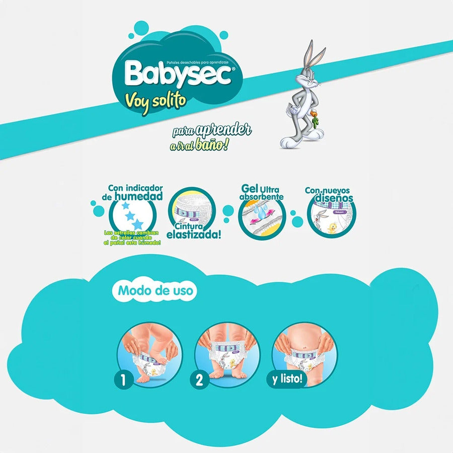 Pañales Babysec Voy solito XG/XXG x18