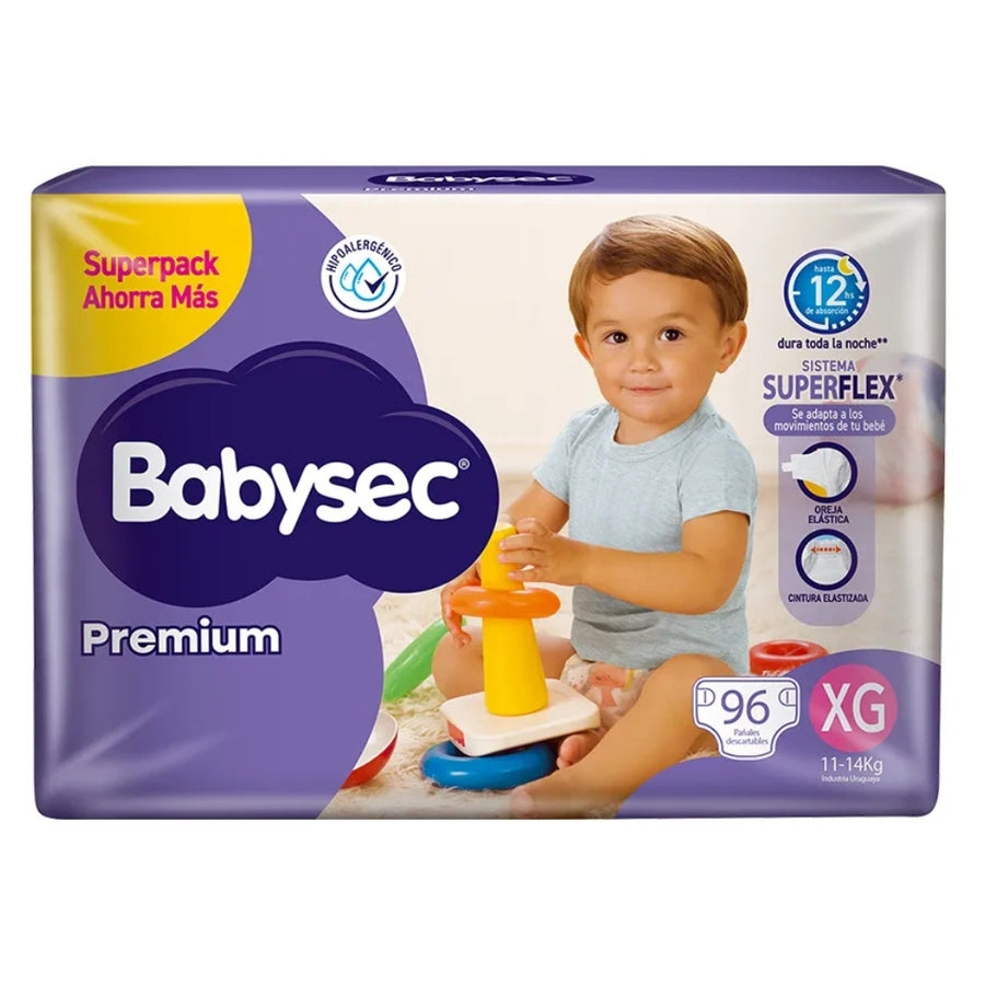 Pañales Babysec Premium XG x96