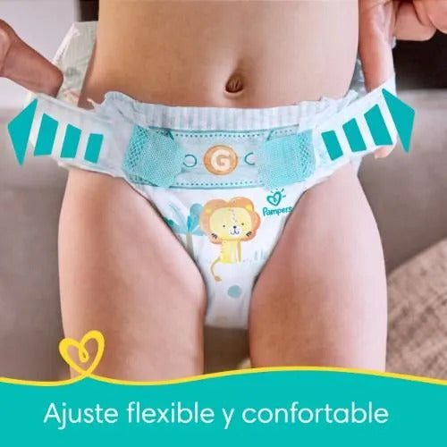 Pañales Pampers confort sec P x72