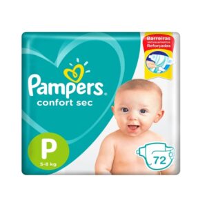 Pañales Pampers confort sec P x72