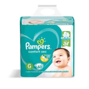 Pañales Pampers confort sec G x60
